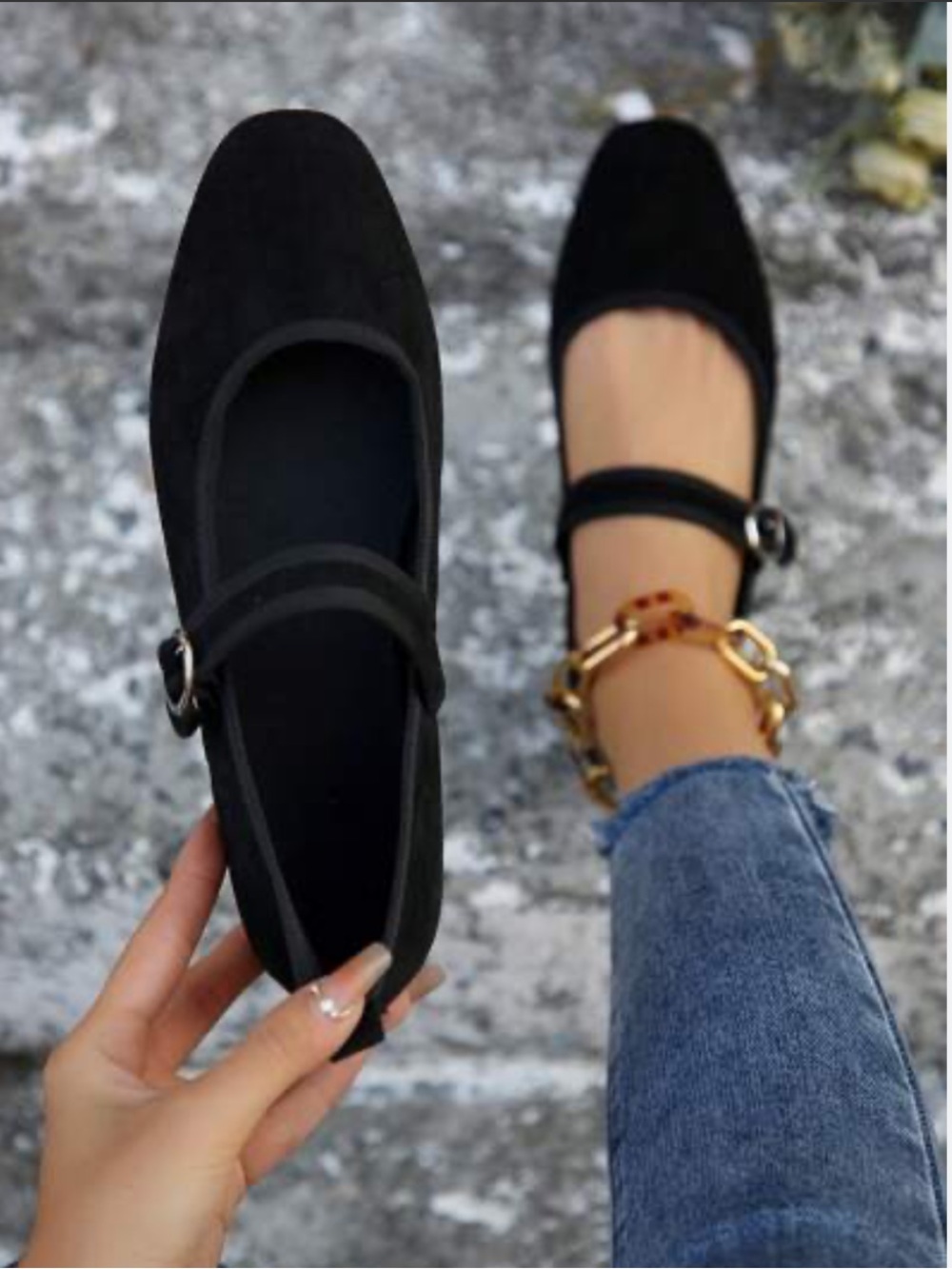 H&M Black Mary Jane Flats